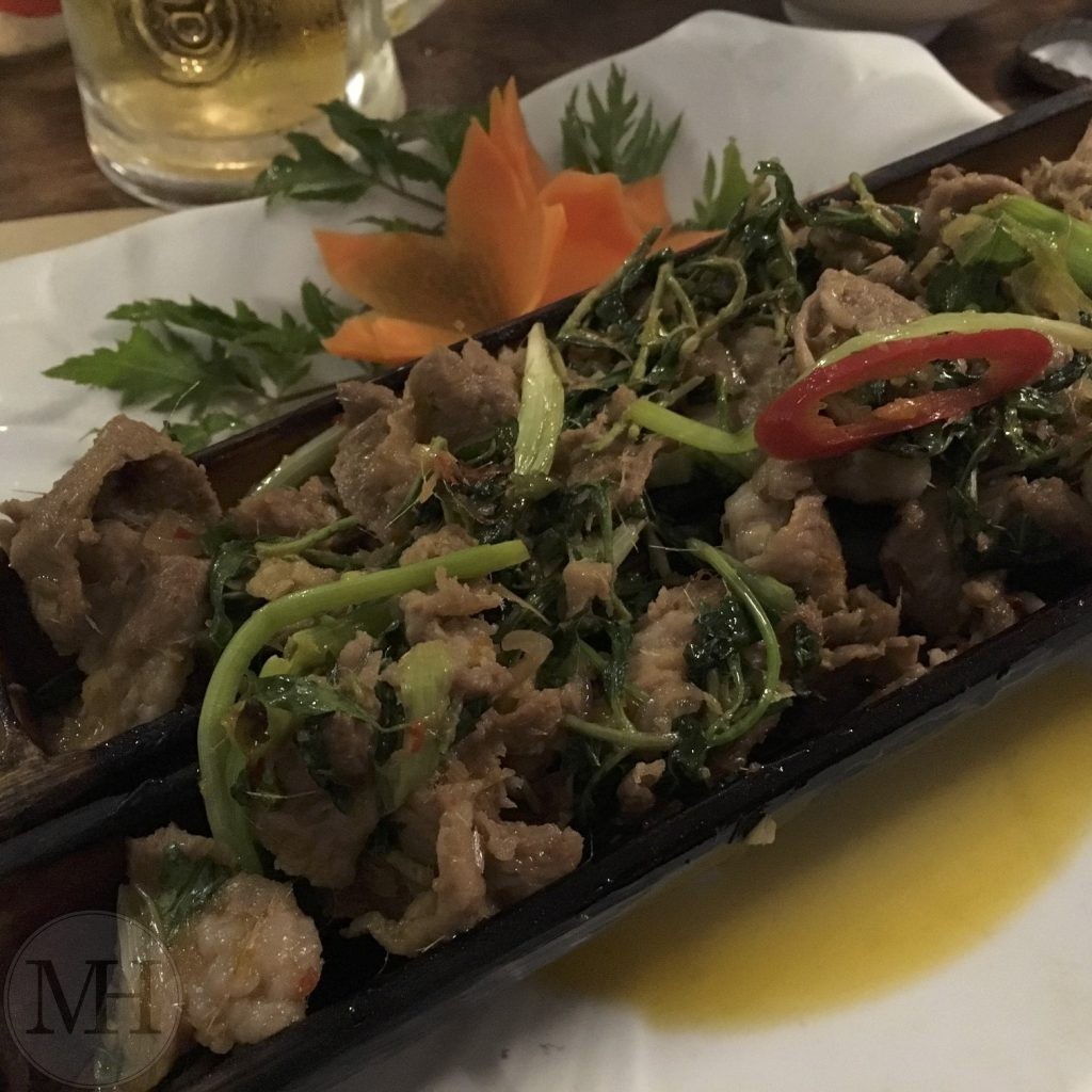 Stegt svinekød familieferie Hanoi Vietnam