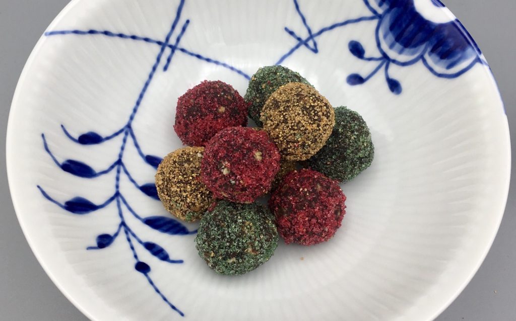 Portvinskugler. Havregrynskugler med portvin